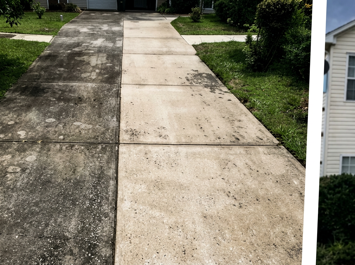 Driveways — pressure washing by Rapid Wash Solutions
